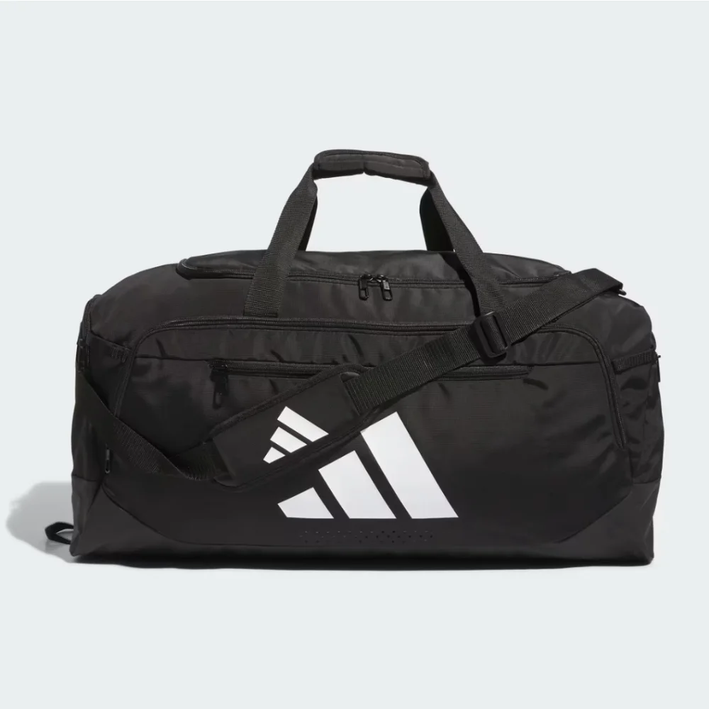 Adidas Black and White Duffel Bag Large